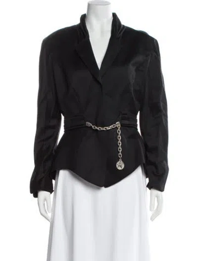 Pre-owned Mugler Vintage 1990 Blazer In Gray