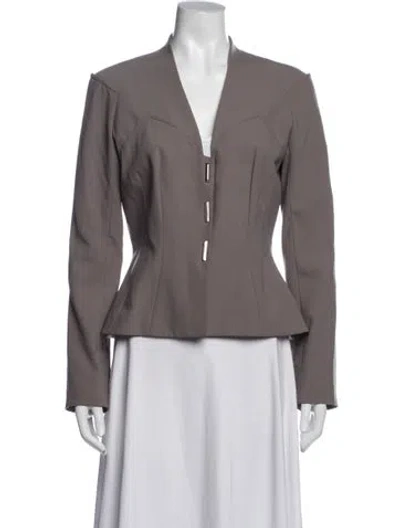 Pre-owned Mugler Vintage 1990's Blazer In Grey/neutrals