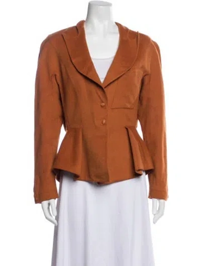 Pre-owned Mugler Vintage 1990 Blazer In Orange