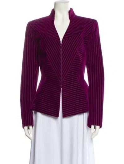 Pre-owned Mugler Vintage 1990's Blazer In Purple