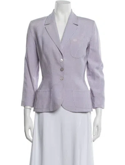 Pre-owned Mugler Vintage 1990's Blazer In Purple/white