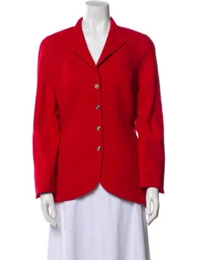 Pre-owned Mugler Vintage 1990's Blazer In Red