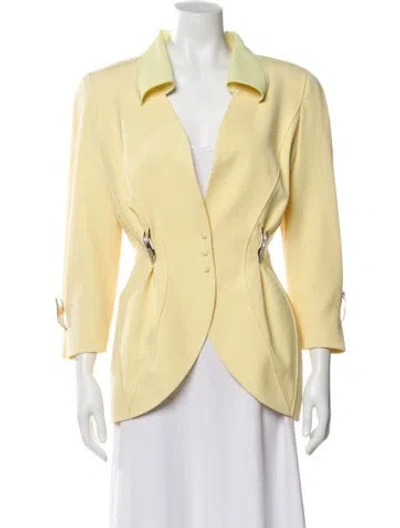 Pre-owned Mugler Vintage 1990's Blazer In Yellow