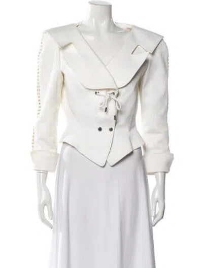 Pre-owned Mugler Vintage 1990's Evening Jacket In White