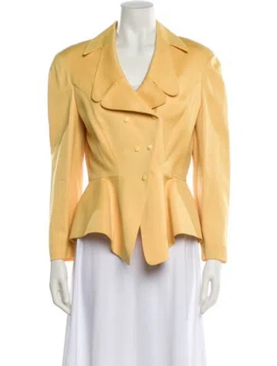 Pre-owned Mugler Vintage 1990 Evening Jacket In Yellow