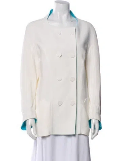 Pre-owned Mugler Vintage 1990's Jacket In Blue/white