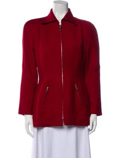 Pre-owned Mugler Vintage 1990's Jacket In Burgundy