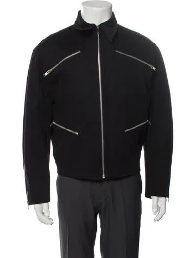 Pre-owned Mugler Vintage 1990's Moto Jacket In Blue