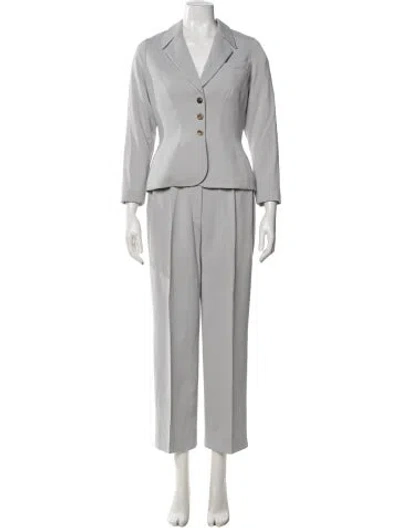 Pre-owned Mugler Vintage 1990's Pantsuit In Gray