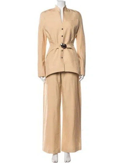 Pre-owned Mugler Vintage 1990's Pantsuit In Neutrals