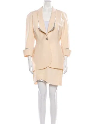 Pre-owned Mugler Vintage 1990's Skirt Set In Neutral
