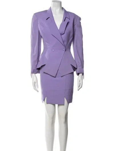 Pre-owned Mugler Vintage 1990 Skirt Set In Purple