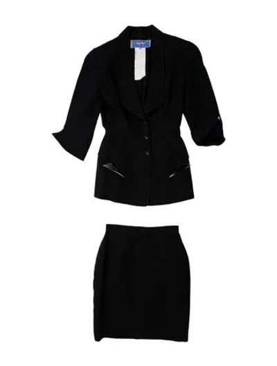 Pre-owned Mugler Vintage 1990's Skirt Suit In Black