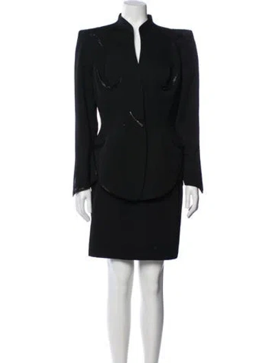 Pre-owned Mugler Vintage 1990's Skirt Suit In Black