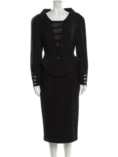 Pre-owned Mugler Vintage 1990's Skirt Suit In Black