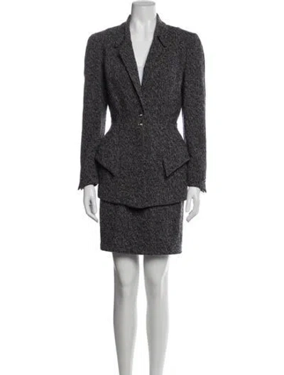 Pre-owned Mugler Vintage 1990's Skirt Suit In Blue