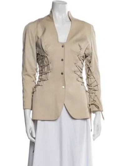 Pre-owned Mugler Vintage 1992 Blazer In Neutrals