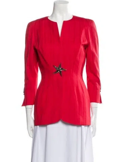 Pre-owned Mugler Vintage 1992 Evening Jacket In Red