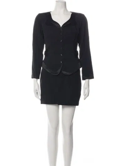 Pre-owned Mugler Vintage 1992 Skirt Suit In Black