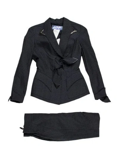 Pre-owned Mugler Vintage 1992 Skirt Suit In Metallic