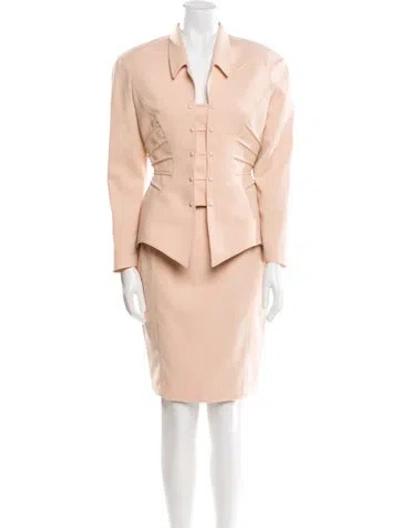 Pre-owned Mugler Vintage 1992 Skirt Suit In Neutral