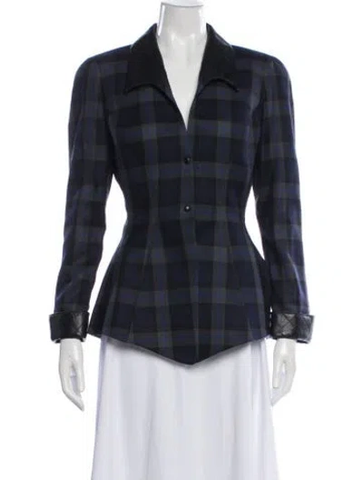 Pre-owned Mugler Vintage 1993 Blazer In Blue