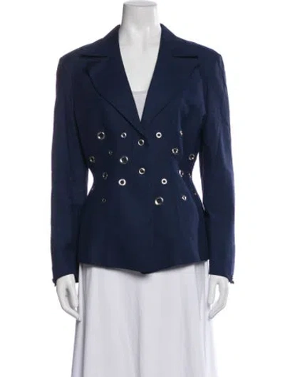 Pre-owned Mugler Vintage 1993 Blazer In Blue
