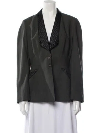 Pre-owned Mugler Vintage 1993 Blazer In Gray