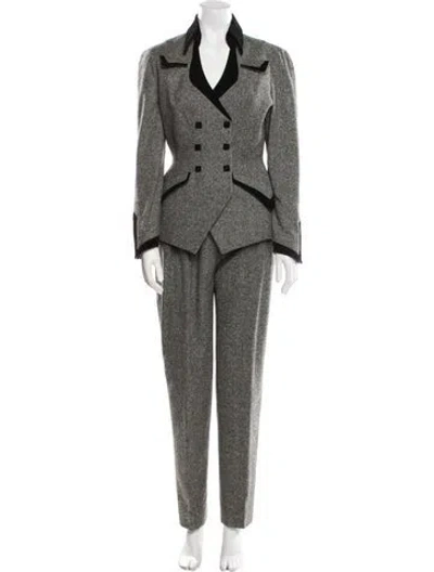 Pre-owned Mugler Vintage 1993 Pantsuit In Gray