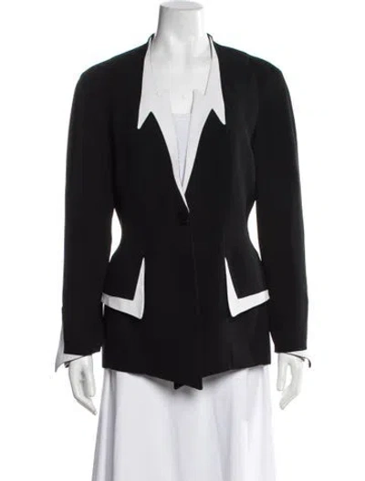 Pre-owned Mugler Vintage 1994 Blazer In Black/white