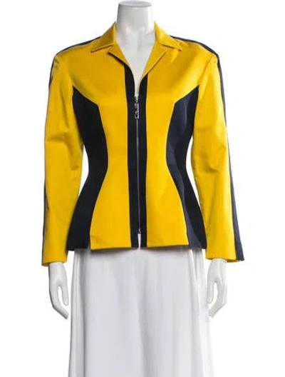 Pre-owned Mugler Vintage 1994 Jacket In Yellow