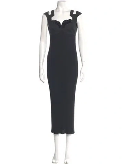 Pre-owned Mugler Vintage 1994 Long Dress In Black