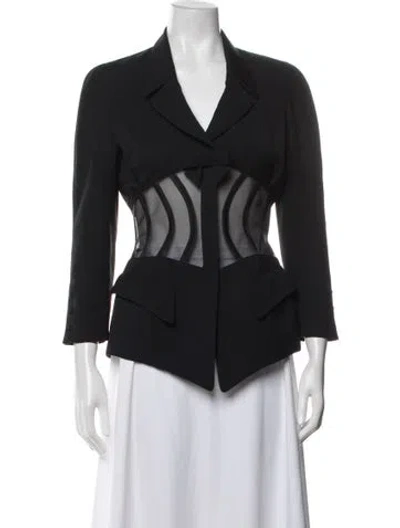 Pre-owned Mugler Vintage 1995 Blazer In Blue