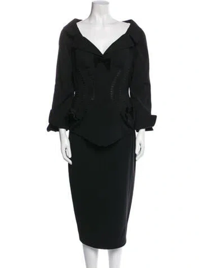 Pre-owned Mugler Vintage 1995 Skirt Suit In Black