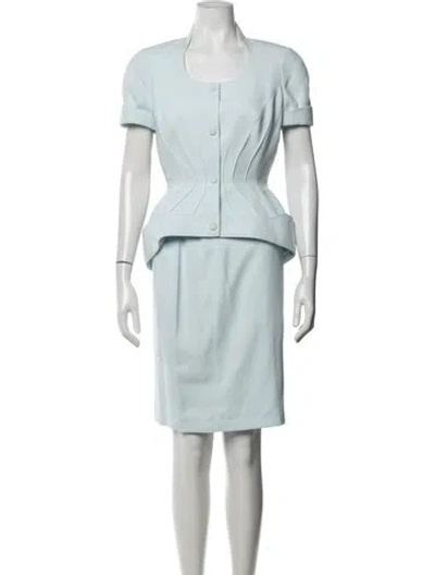 Pre-owned Mugler Vintage 1996 Skirt Suit In Blue