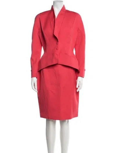 Pre-owned Mugler Vintage 1996 Skirt Suit W/ Tags In Pink