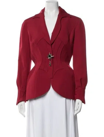 Pre-owned Mugler Vintage 1997 Blazer In Red