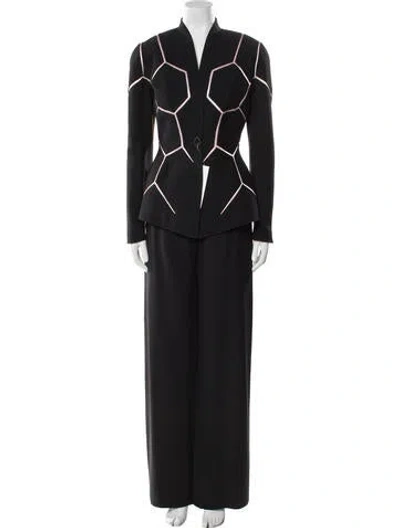 Pre-owned Mugler Vintage 1997 Pantsuit In Black