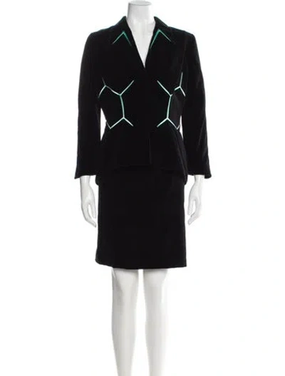 Pre-owned Mugler Vintage 1997 Skirt Suit In Black