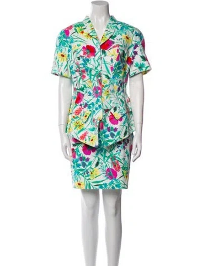 Pre-owned Mugler Vintage 1997 Skirt Suit In Green