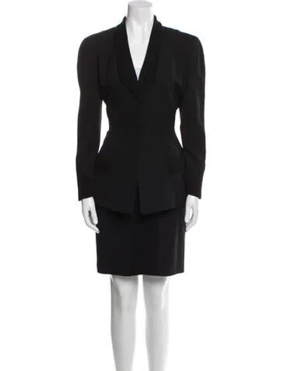 Pre-owned Mugler Vintage 1998 Skirt Set In Black