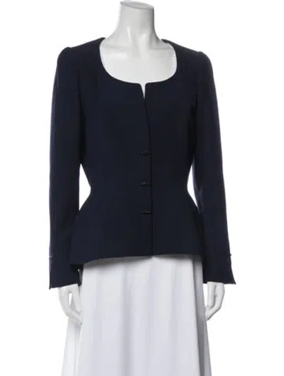 Pre-owned Mugler Vintage 1999 Blazer In Blue