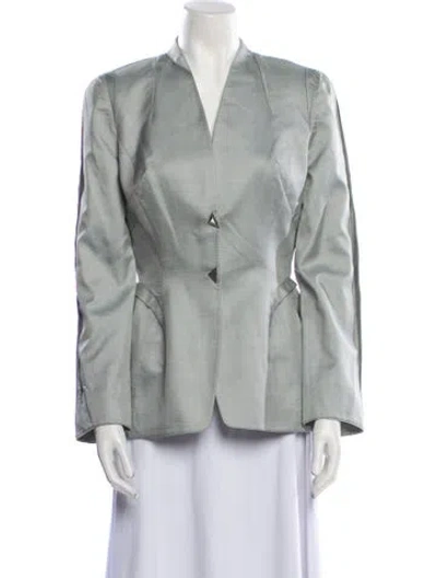 Pre-owned Mugler Vintage 1999 Blazer In Gray