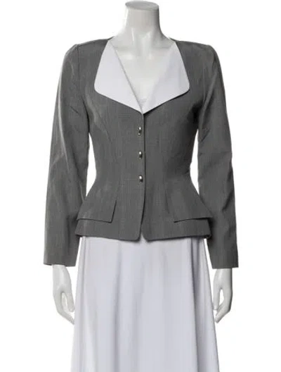 Pre-owned Mugler Vintage 1999 Jacket In Gray