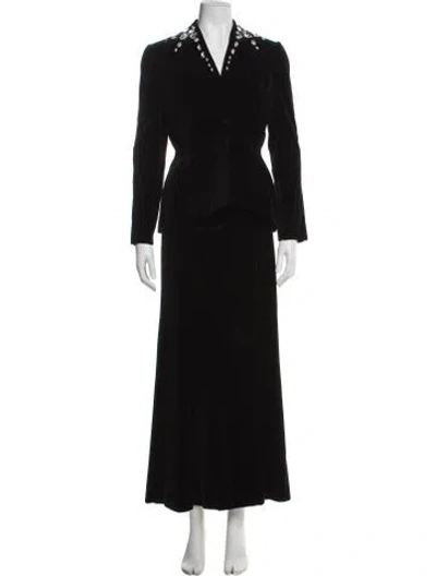 Pre-owned Mugler Vintage 1999 Skirt Suit In Black