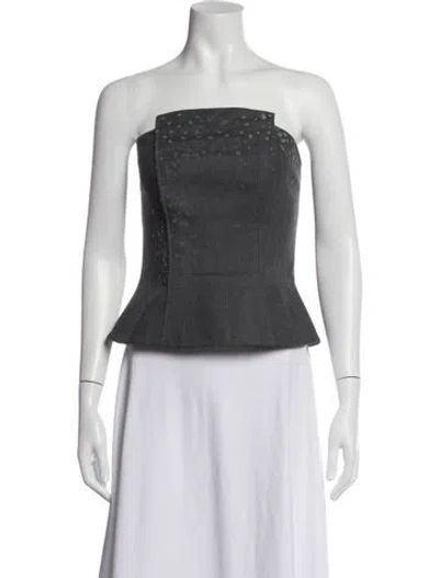 Pre-owned Mugler Vintage 1999 Top In Grey