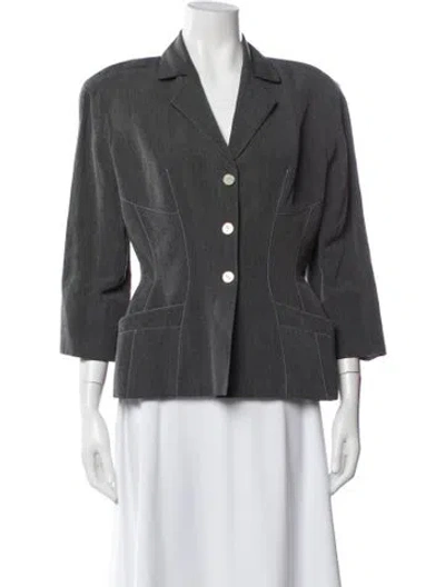 Pre-owned Mugler Vintage 2000's Blazer In Gray