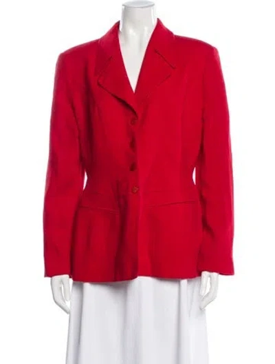 Pre-owned Mugler Vintage 2000's Blazer In Red