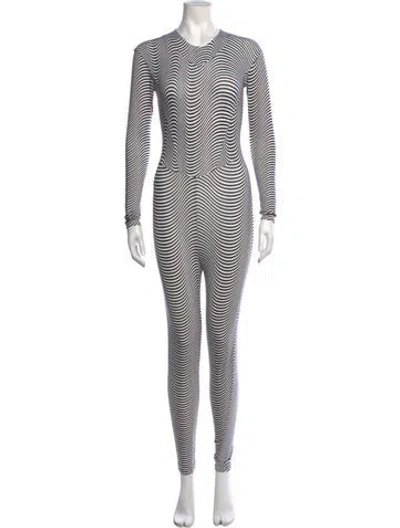 Pre-owned Mugler Vintage 2000's Jumpsuit In Black/white
