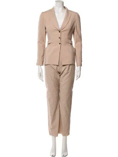 Pre-owned Mugler Vintage 2000 Pantsuit In Neutral